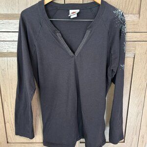 Genuine Harley Davidson Long Sleeve Cotton V-Neck Pull-Over Size XL